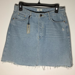 River Island Womens Denim Mini Skirt Size 8 NWT‎
